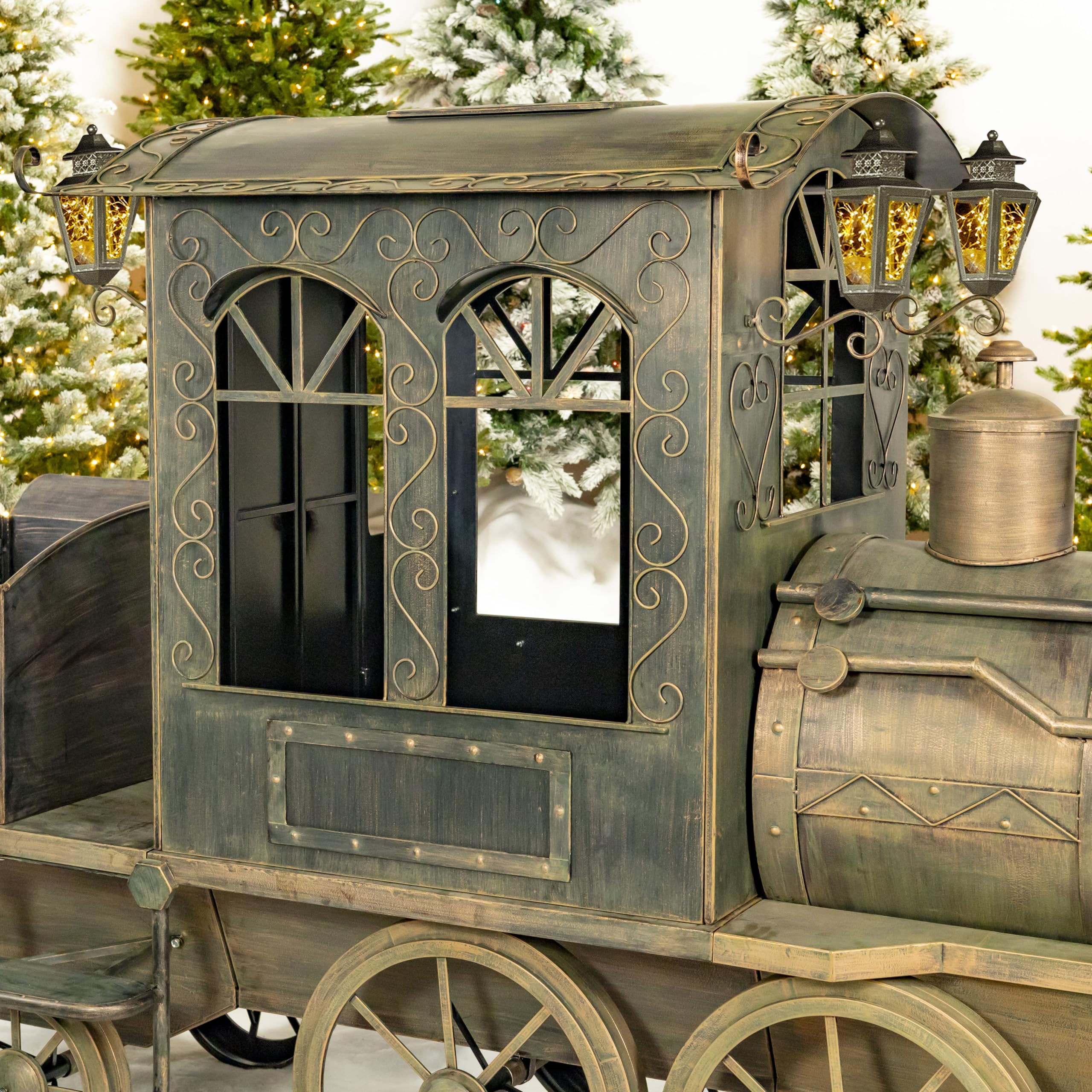 Amazon.com: Zaer Ltd. Large Metal Christmas Train Commercial